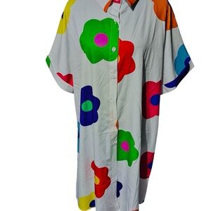 Colorful Floral Tunic Dress – Women’s XL – NWT Condition (No Tags) 🌸